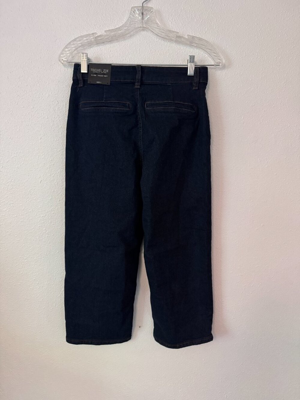 Rachel Zoe NWT High Rise Trouser Capri Jeans Dark Wash - Size 2 - Picture 2 of 3